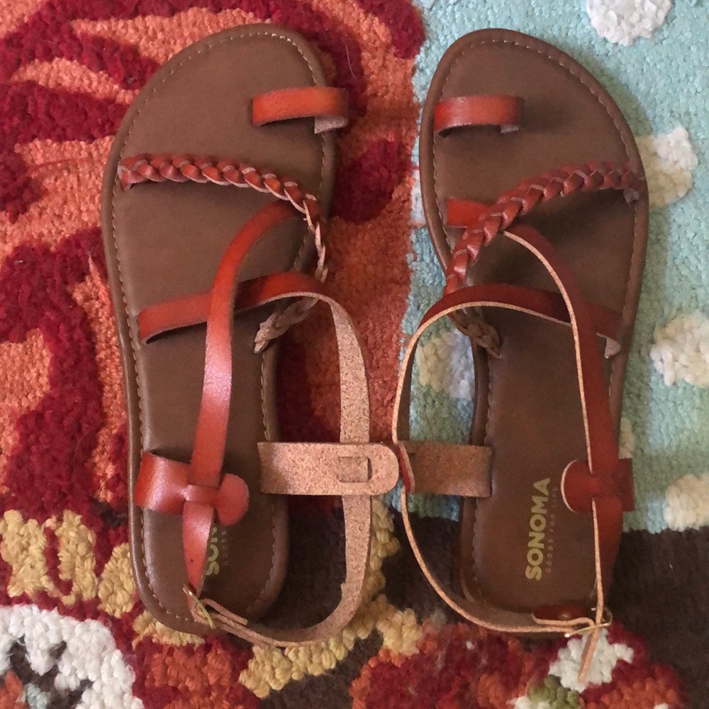 Sonoma brown sandals NWOT